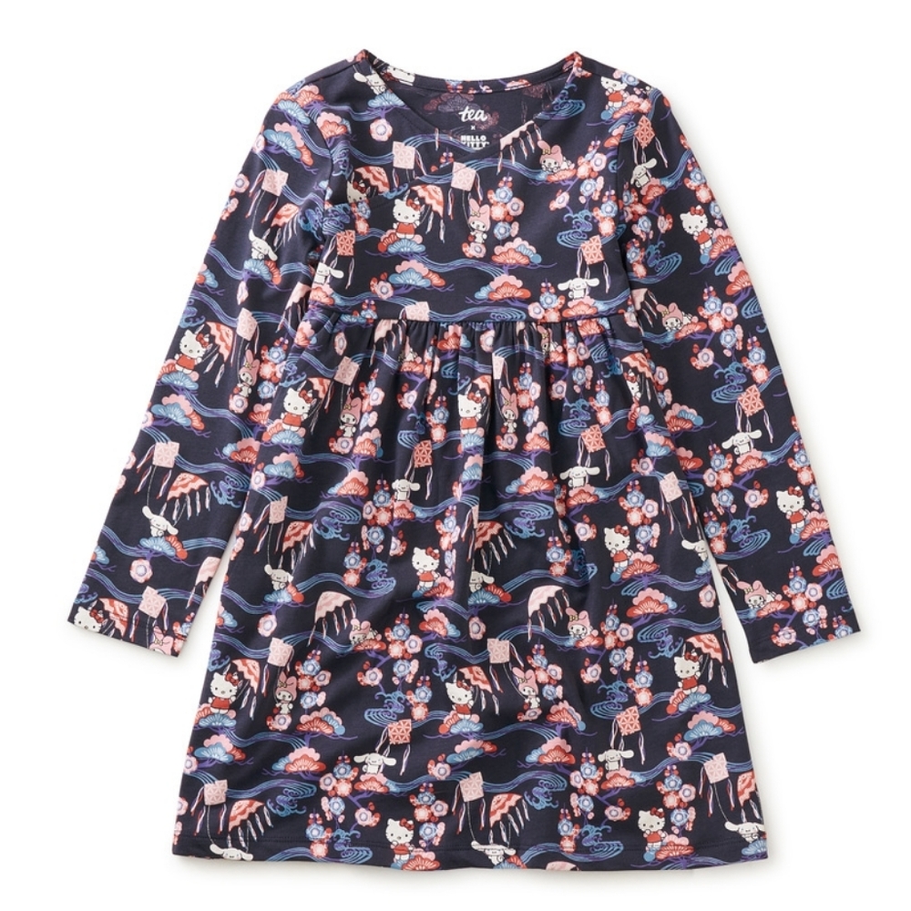 Tea Collection x Hello Kitty Navy Floral Dress Size 8